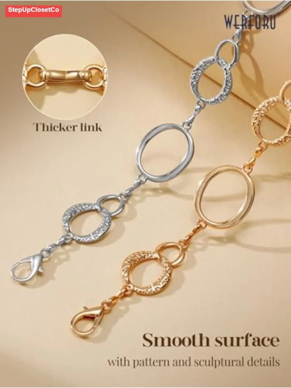Chain Belt for Women Metal Waist Belt Link Gold Dresses Jeans